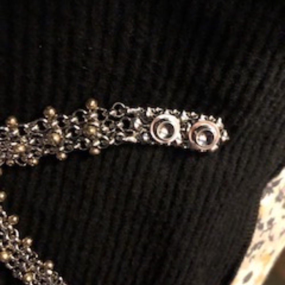 *HOST PICK* Sergio Gutierrez Chrome & Gold Finish Bracelet *NEW* - Picture 6 of 7